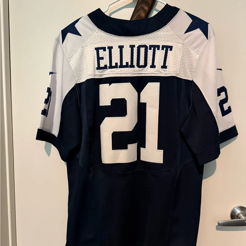 NFL Navy and White Men's Jersey ZEKE - Picture 5 of 6